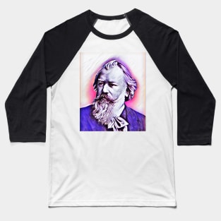 Johannes Brahms Pink Portrait | Johannes Brahms Artwork 9 Baseball T-Shirt